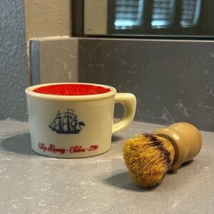 Vintage Old Spice Shaving Mug and Brush Set *Unused Without Box